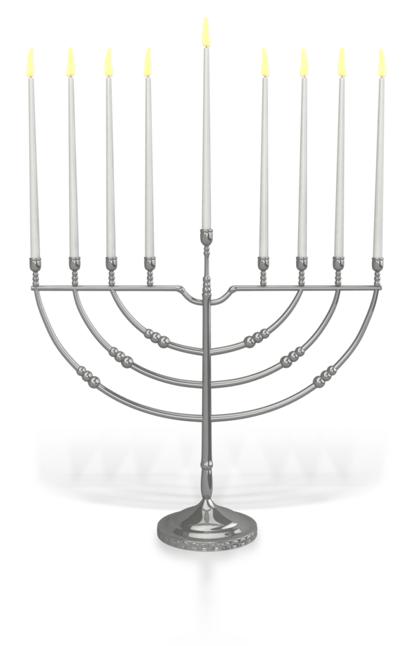 Transparent Menorah Hanukkah Symbol Candle Holder for Hanukkah