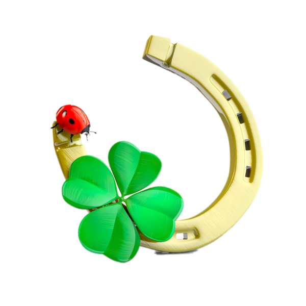 Transparent Fourleaf Clover Luck Clover Shamrock Symbol for St Patricks Day