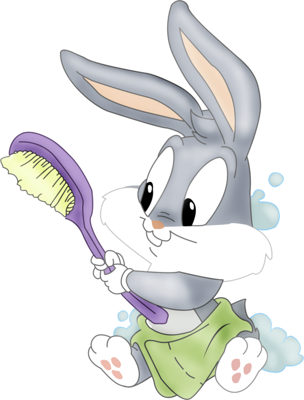 Transparent Rabbit Easter Bunny Painting Cartoon for Easter