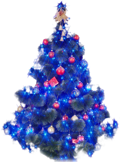 Transparent Christmas Tree Christmas Christmas Lights Blue Fir for Christmas