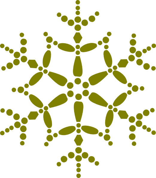 Transparent Snowflake Gold Snow Symmetry Point for Christmas