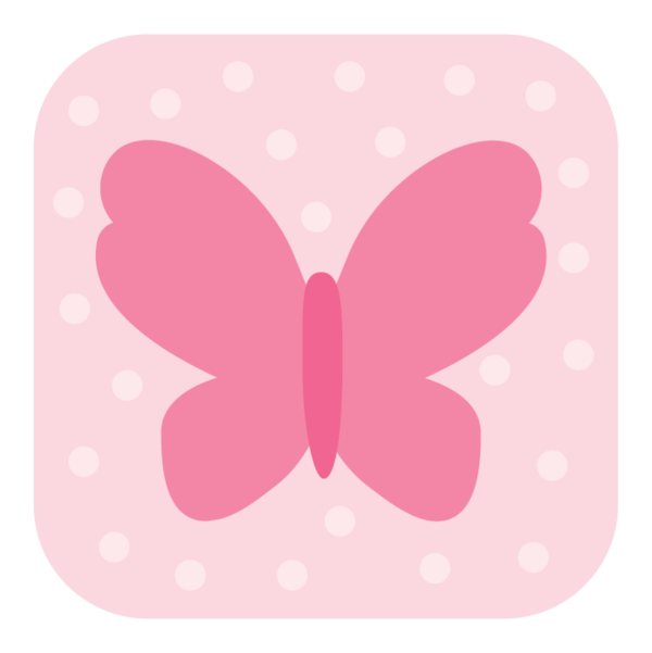Transparent Pink M Heart Butterfly Pink for Valentines Day