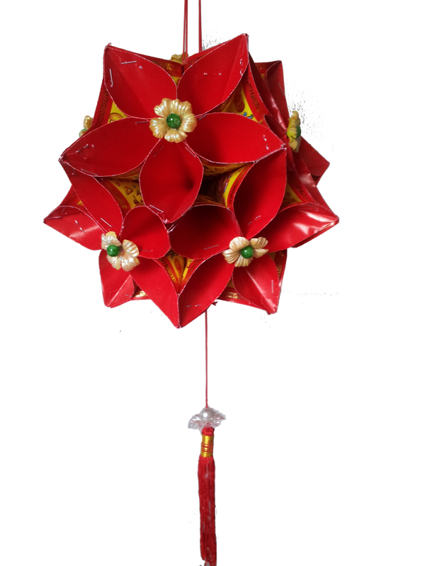 Transparent Christmas Decoration Flower Poinsettia Christmas Ornament for Christmas