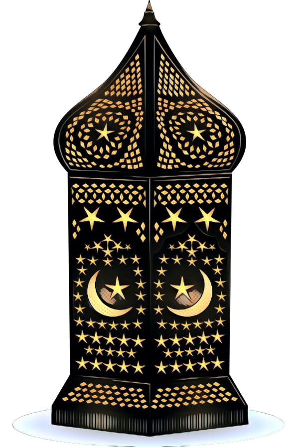 Transparent Ramadan Fanous Eid Alfitr Lighting Lantern for Ramadan