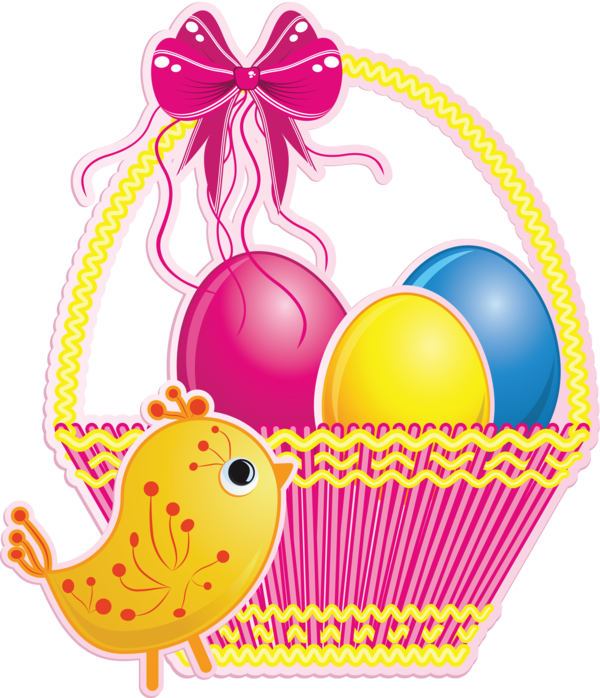 Transparent Easter Basket Easter Easter Egg Food Yellow for Easter