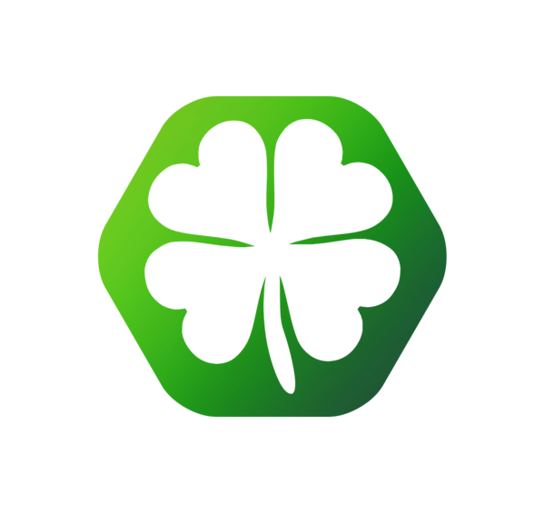 Transparent Logo Leaf Shamrock Green for St Patricks Day