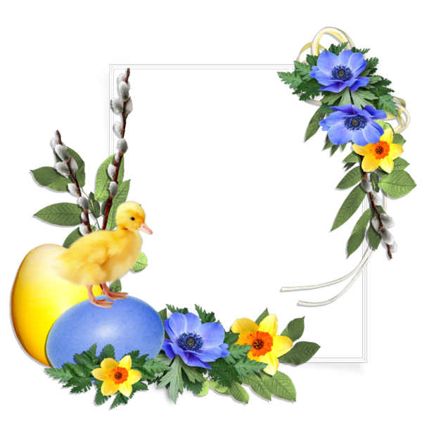 Transparent Easter Blog Animation Picture Frame Plant for Easter