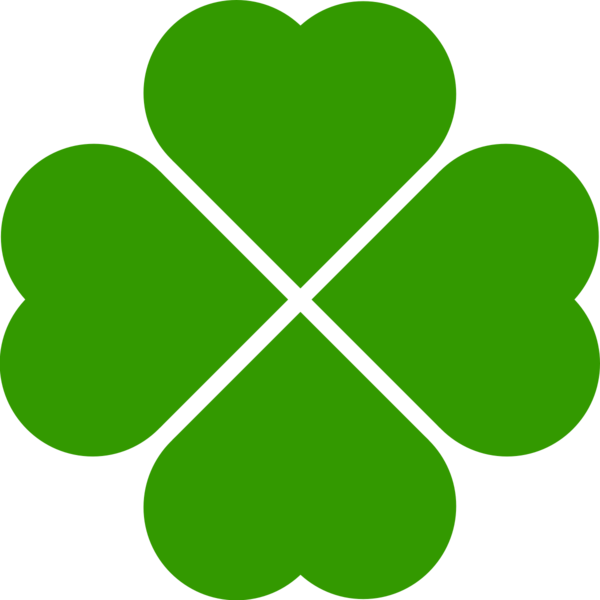 Transparent Fourleaf Clover Symbol Clover Plant Leaf for St Patricks Day
