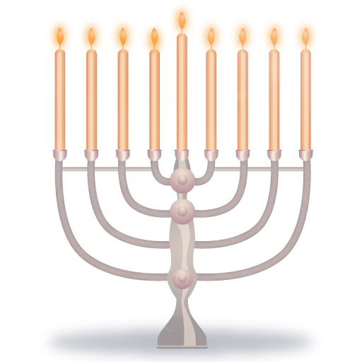 Transparent Hanukkah Menorah Candle for Hanukkah