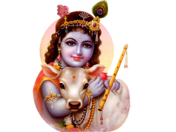 Transparent Krishna Vishnu Mathura Doll Figurine for Janmashtami