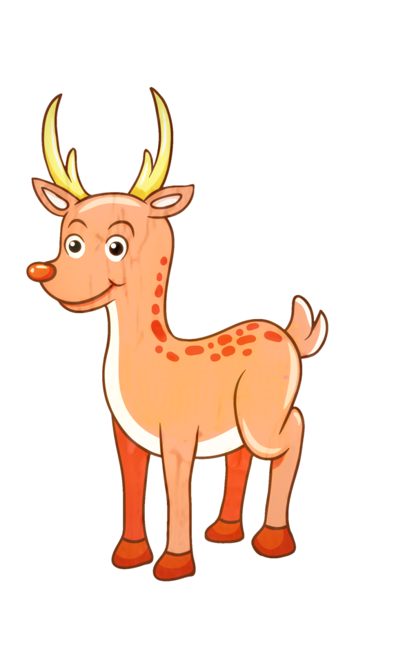 Transparent Deer Cartoon Animation for Christmas