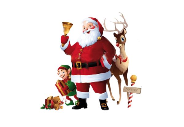 Transparent Santa Claus Mrs Claus Rudolph Christmas Ornament for Christmas