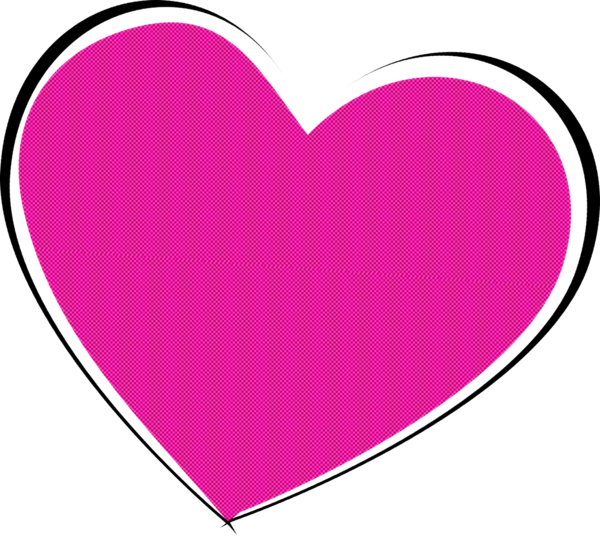 Transparent Heart Pink Violet for Valentines Day