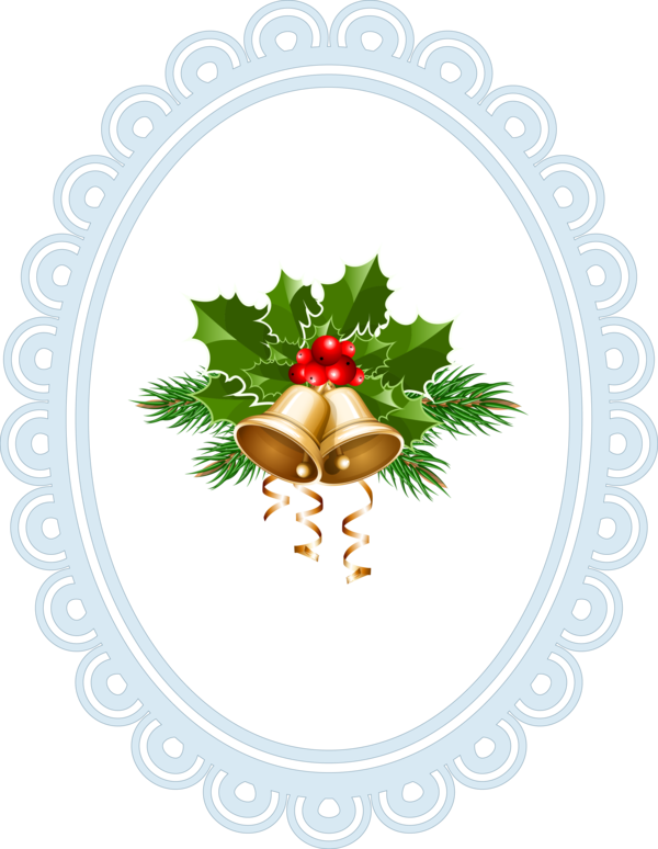 Transparent Christmas Santa Claus Jingle Bell Pine Family Christmas Ornament for Christmas