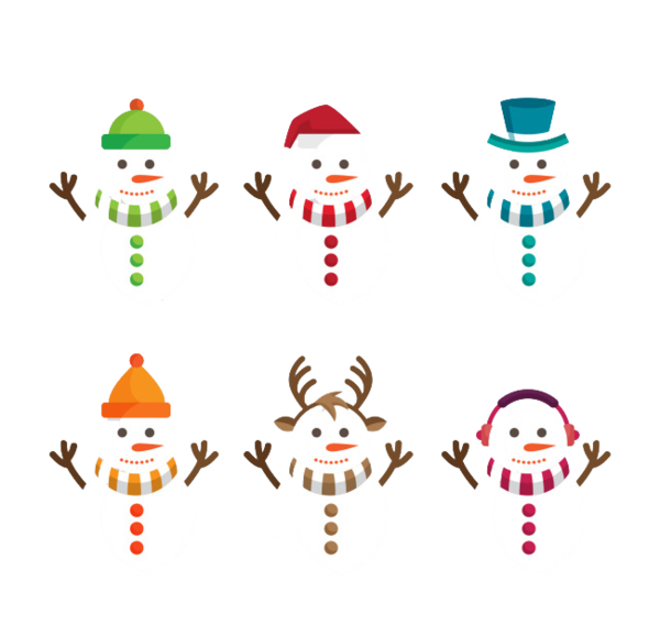 Transparent Snowman Scarf Christmas Holiday for Christmas