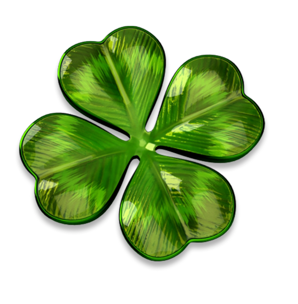Transparent Clover Green Fourleaf Clover Shamrock Leaf for St Patricks Day