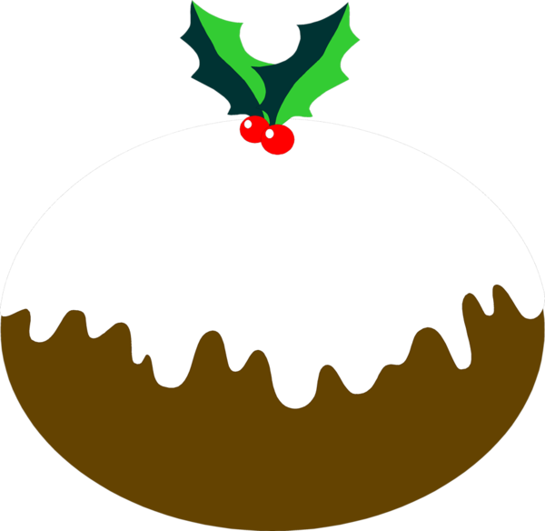 Transparent Christmas Pudding Christmas Cake Cupcake Leaf Food for Christmas
