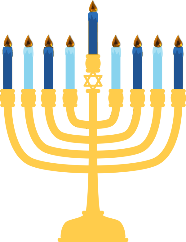 Transparent Hanukkah Menorah Dreidel Candle Holder for Hanukkah