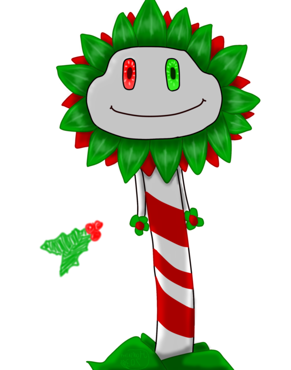 Transparent Plants Vs Zombies Christmas Christmas Tree Plant Holiday for Christmas