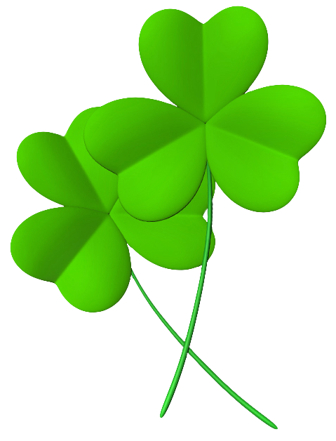 Transparent Shamrock Clover Blog Green Leaf for St Patricks Day