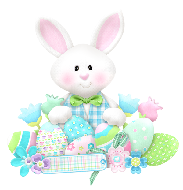 Transparent Easter Bunny Easter Rabbit Stuffed Toy for Easter