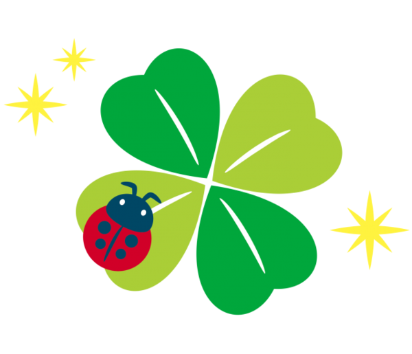 Transparent Fourleaf Clover Momoiro Clover Z Ladybird Beetle Green Leaf for St Patricks Day