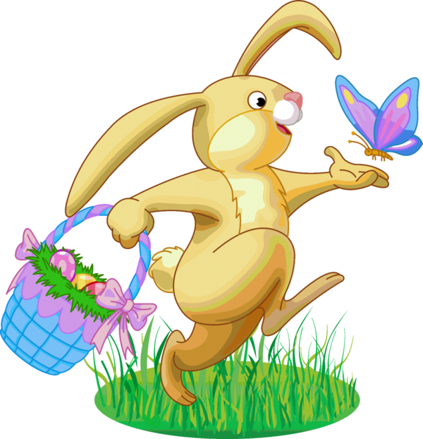 Transparent Easter Bunny Easter Easter Basket Flower Hare for Easter