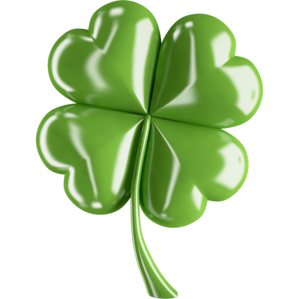 Transparent Fourleaf Clover Clover Leaf Plant for St Patricks Day