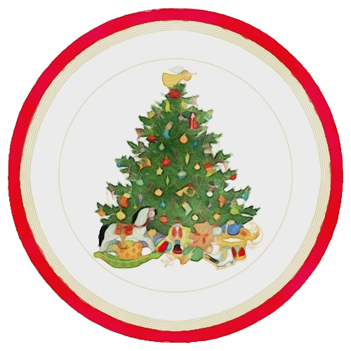 Transparent Christmas Tree Christmas Decoration Plate for Christmas