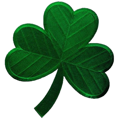 Transparent Ireland Shamrock Embroidered Patch Plant Leaf for St Patricks Day