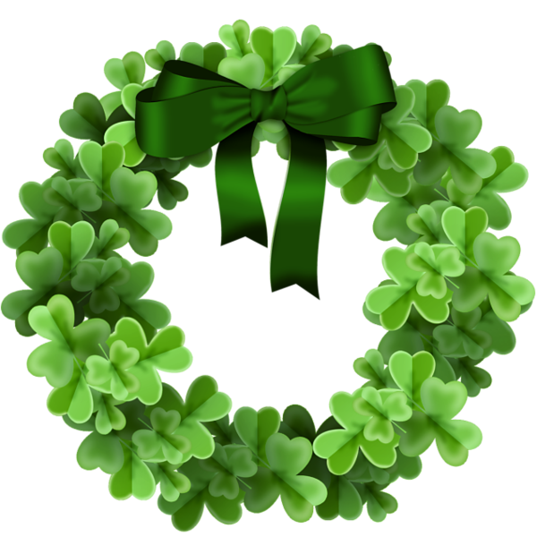 Transparent Leaf Clover Wreath Shamrock Decor for St Patricks Day