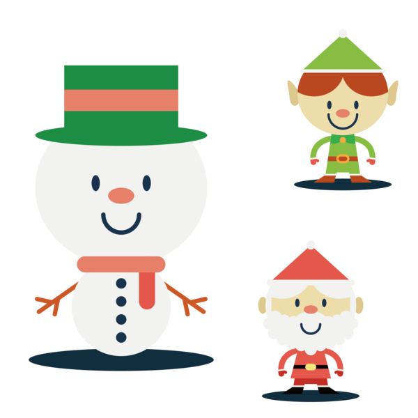Transparent Santa Claus Reindeer Christmas Snowman Christmas Decoration for Christmas