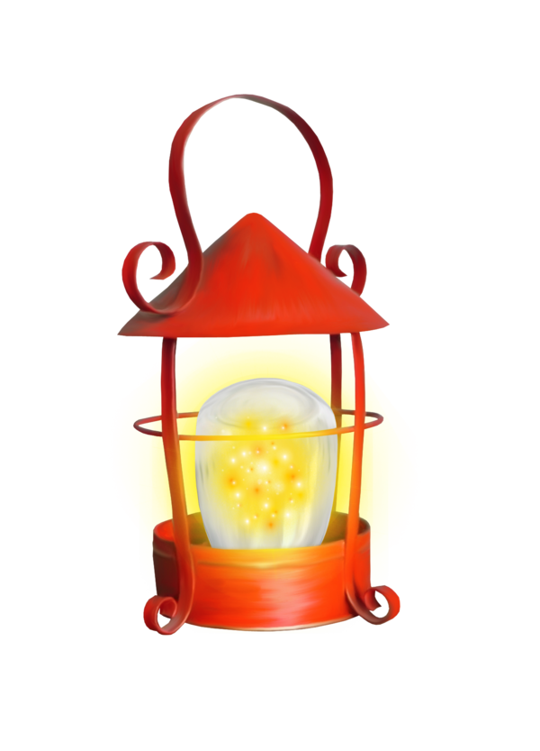 Transparent Fanous Lamp Light Fixture Lighting Yellow for Ramadan