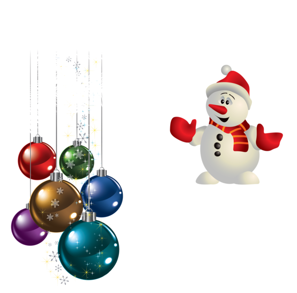 Transparent Ded Moroz New Year Christmas Snowman Christmas Ornament for Christmas