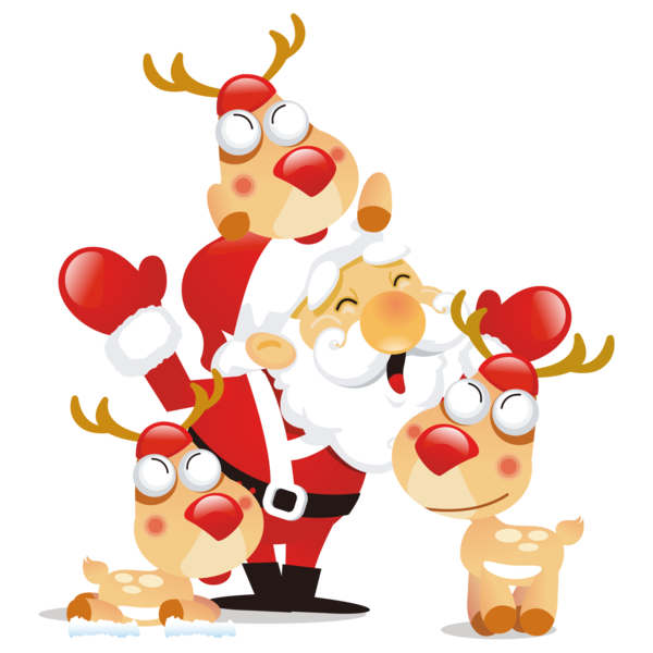 Transparent Santa Claus Christmas Graphics Christmas Day Deer Reindeer for Christmas