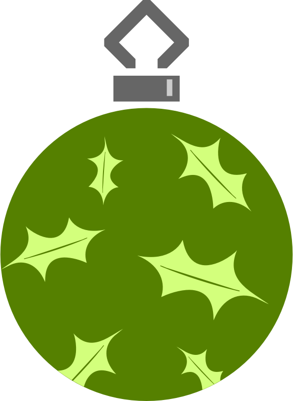 Transparent Christmas Ornament Christmas Day Ornament Green Leaf for Christmas