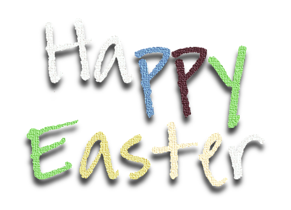 Transparent Word Logo Text for Easter