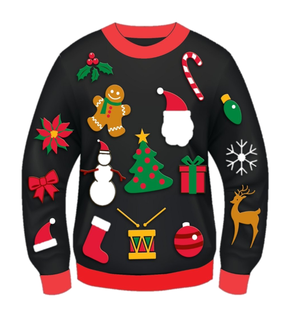 Transparent Christmas Jumper Sweater Christmas Outerwear Sleeve for Christmas