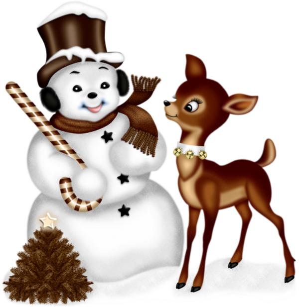 Transparent Snowman Snow Hit Single Deer Reindeer for Christmas