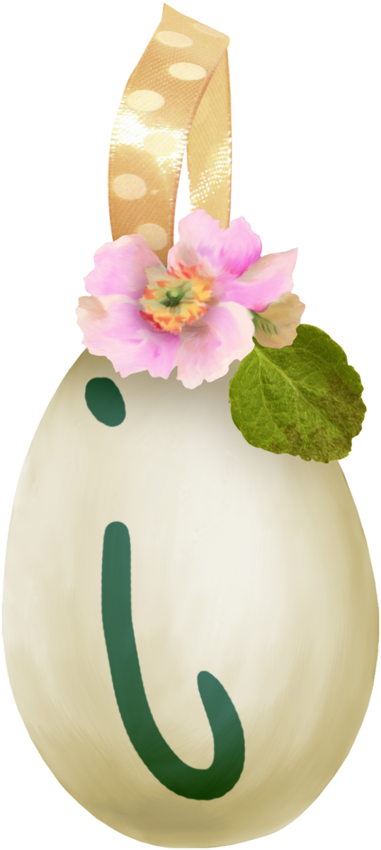 Transparent Cartoon Calligraphy Easter Egg Vase for Easter