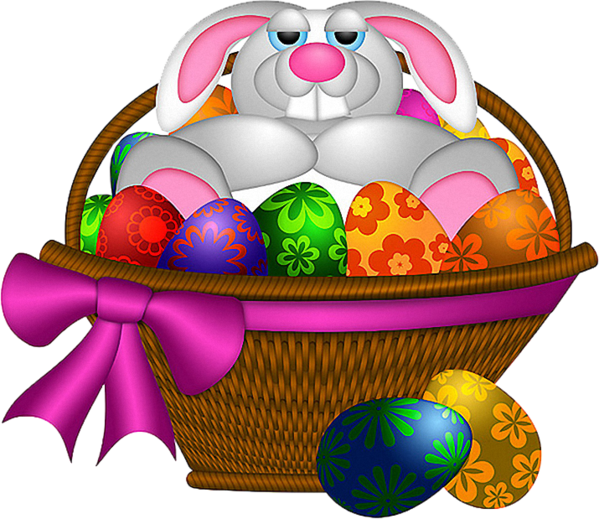 Transparent Easter Bunny Easter Basket Food for Easter