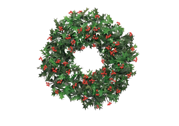 Transparent Christmas Santa Claus Wreath Evergreen Christmas Decoration for Christmas