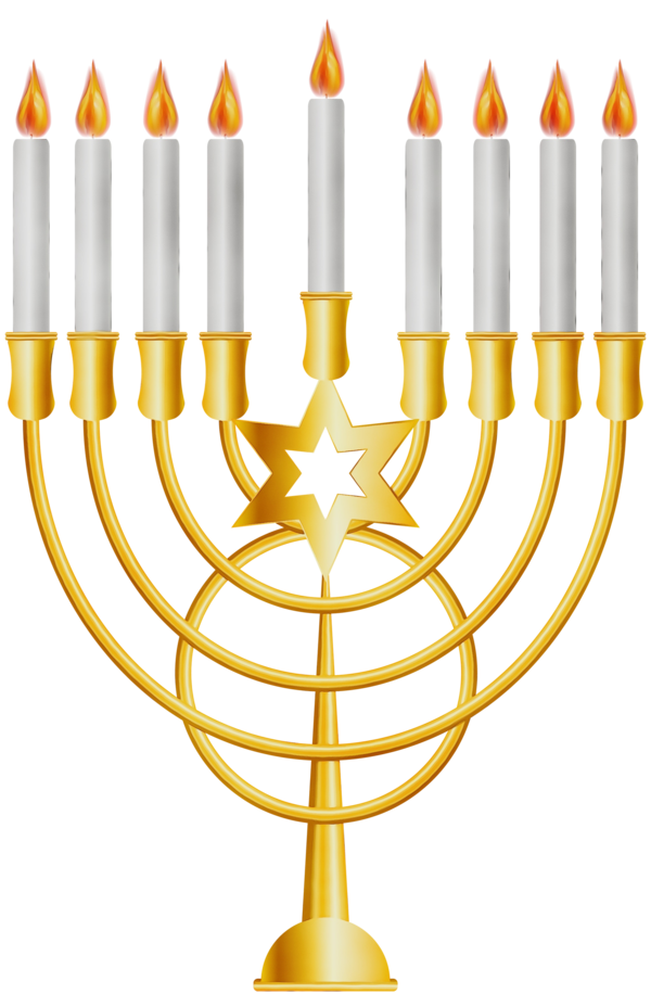 Transparent Dreidel Hanukkah Menorah Candle Holder for Hanukkah