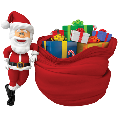 Transparent Ded Moroz Santa Claus Gift Toy Inflatable for Christmas
