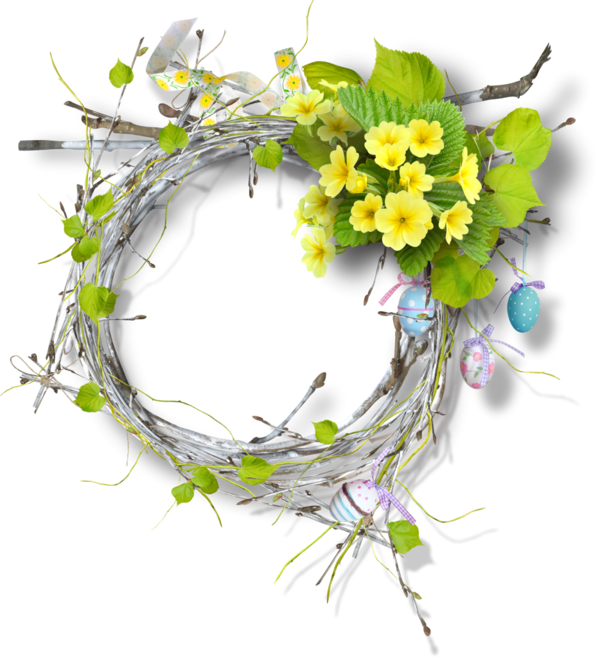 Transparent Blog Easter May Flower Wreath for Easter