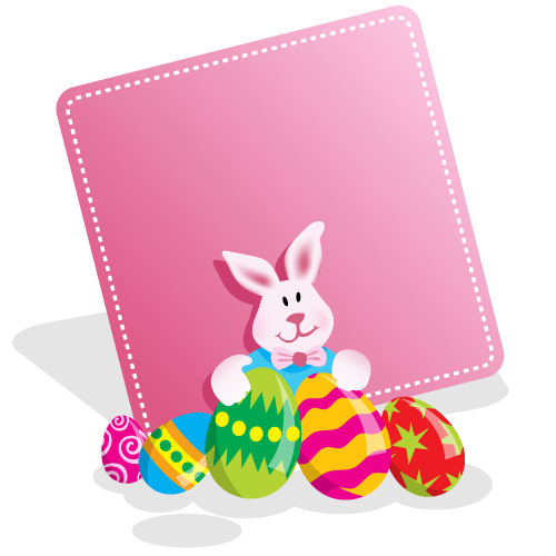 Transparent Easter Bunny Easter Microsoft Powerpoint Pink for Easter
