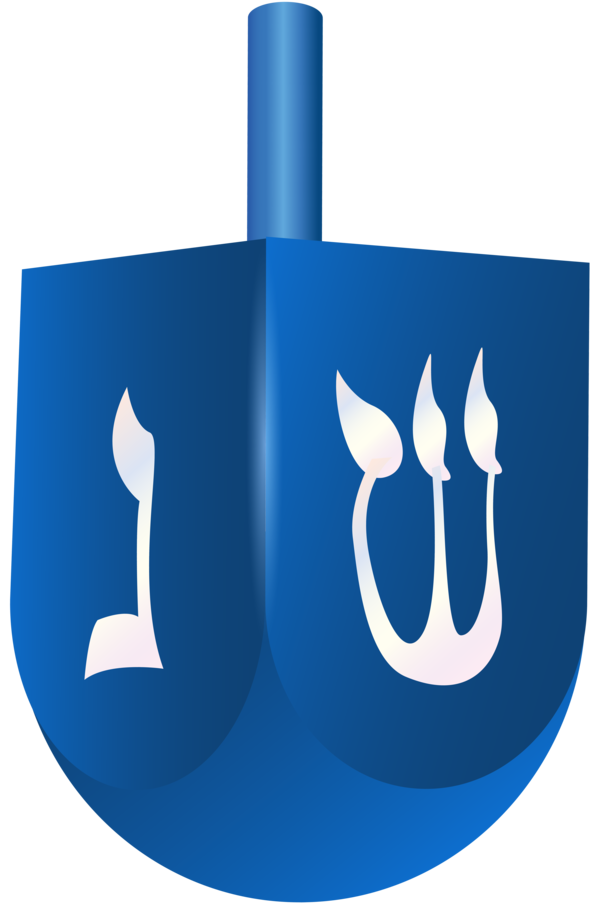 Transparent Blue Hanukkah Spinning Tops Electric Blue for Hanukkah