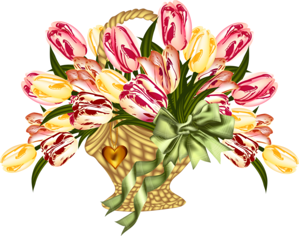 Transparent Easter Bunny Easter Tulip Plant Flower for Easter