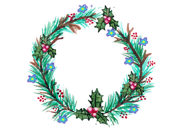Transparent Wreath Santa Claus Christmas Christmas Decoration Leaf for Christmas