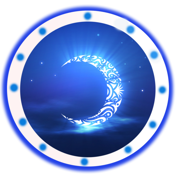 Transparent Kaaba Quran Ramadan Cobalt Blue Circle for Ramadan